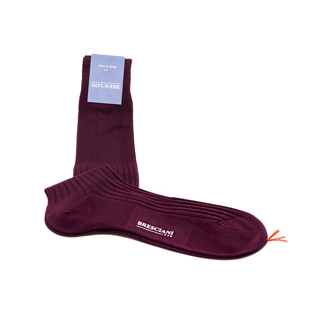 Diz Altı Çorap - Organik Mısır Pamuğu - Bordo - Bonherre