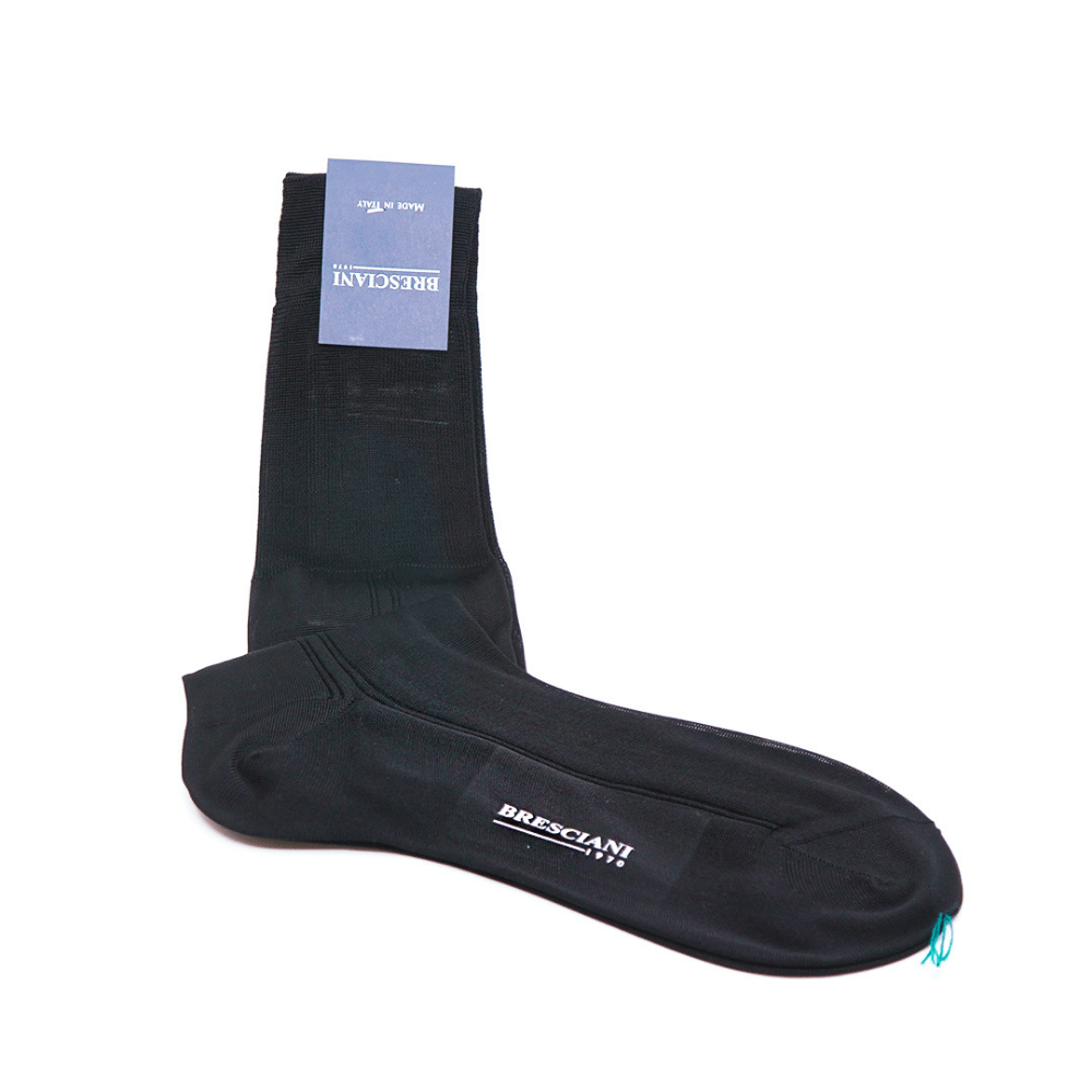 Diz Altı Çorap - İpek - Siyah - Bonherre