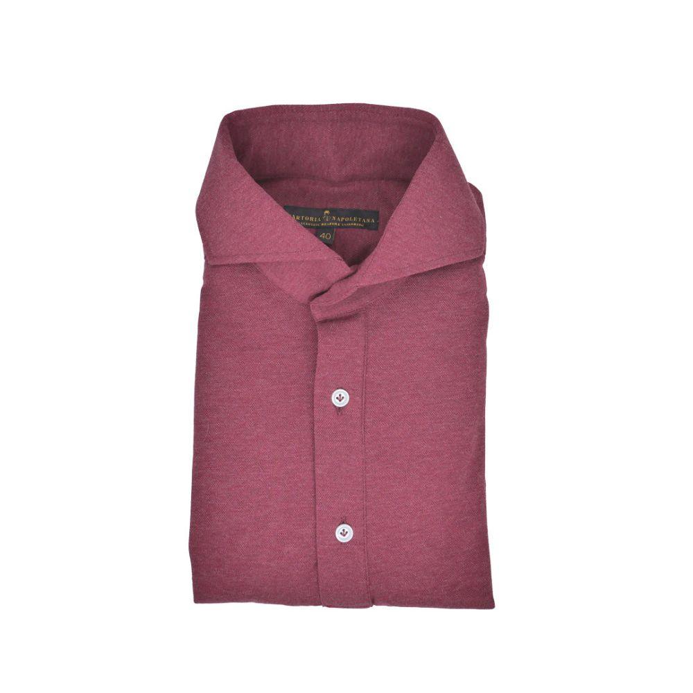 Cenova Pike Pamuk Polo Kesim Bordo Gömlek - Bonherre