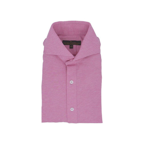 Cenova Pike Pamuk Polo Kesim Pembe Gömlek - Bonherre
