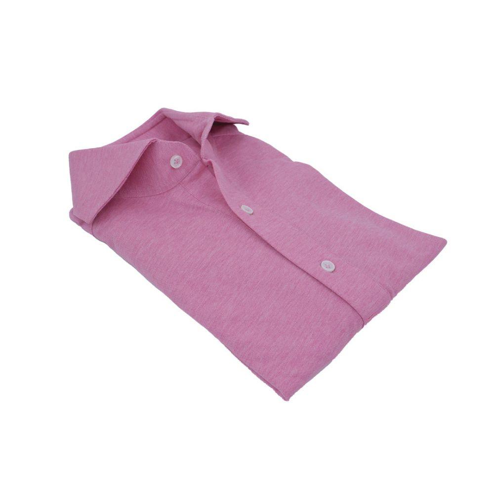 Cenova Pike Pamuk Polo Kesim Pembe Gömlek - Bonherre