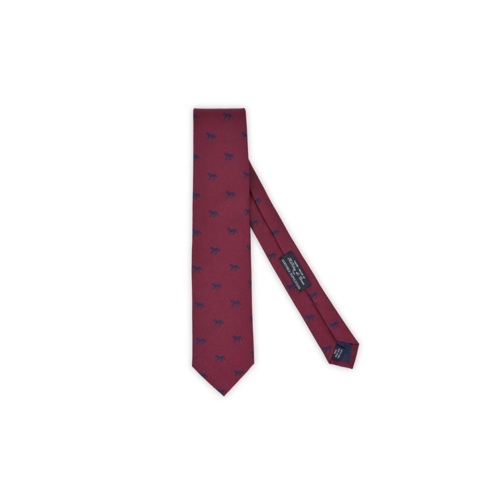 Holliday & Brown Kraliyet Atlarına Özel İpek Kravat - Kırmızı - Bonherre