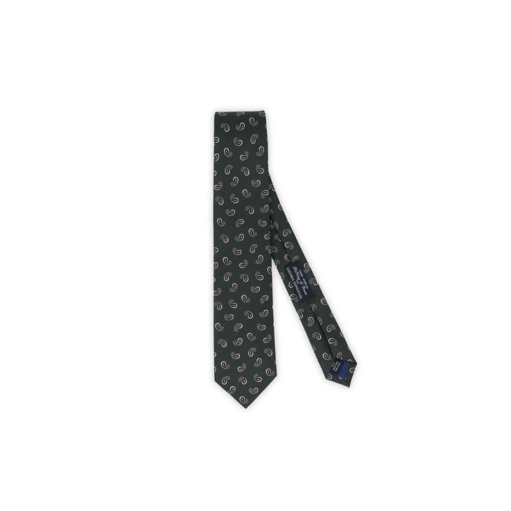 Holliday & Brown For Paisley İpek Kravat - Yeşil - Bonherre