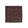 Yumuşak Yün Baskılı Cep Mendili - Kahverengi