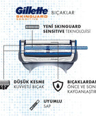 Gillette Skinguard Sensitive Yedek Tıraş Bıçağı 4'lü - Bonherre