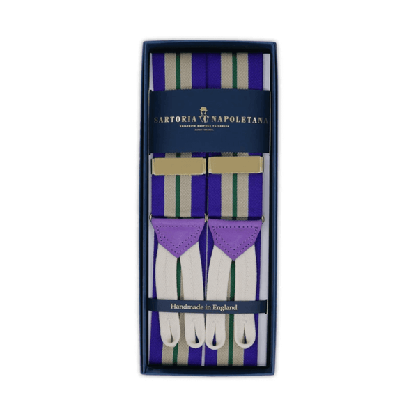 Pantolon Askısı - Mor Krem ve Yeşil Askı - Bonherre