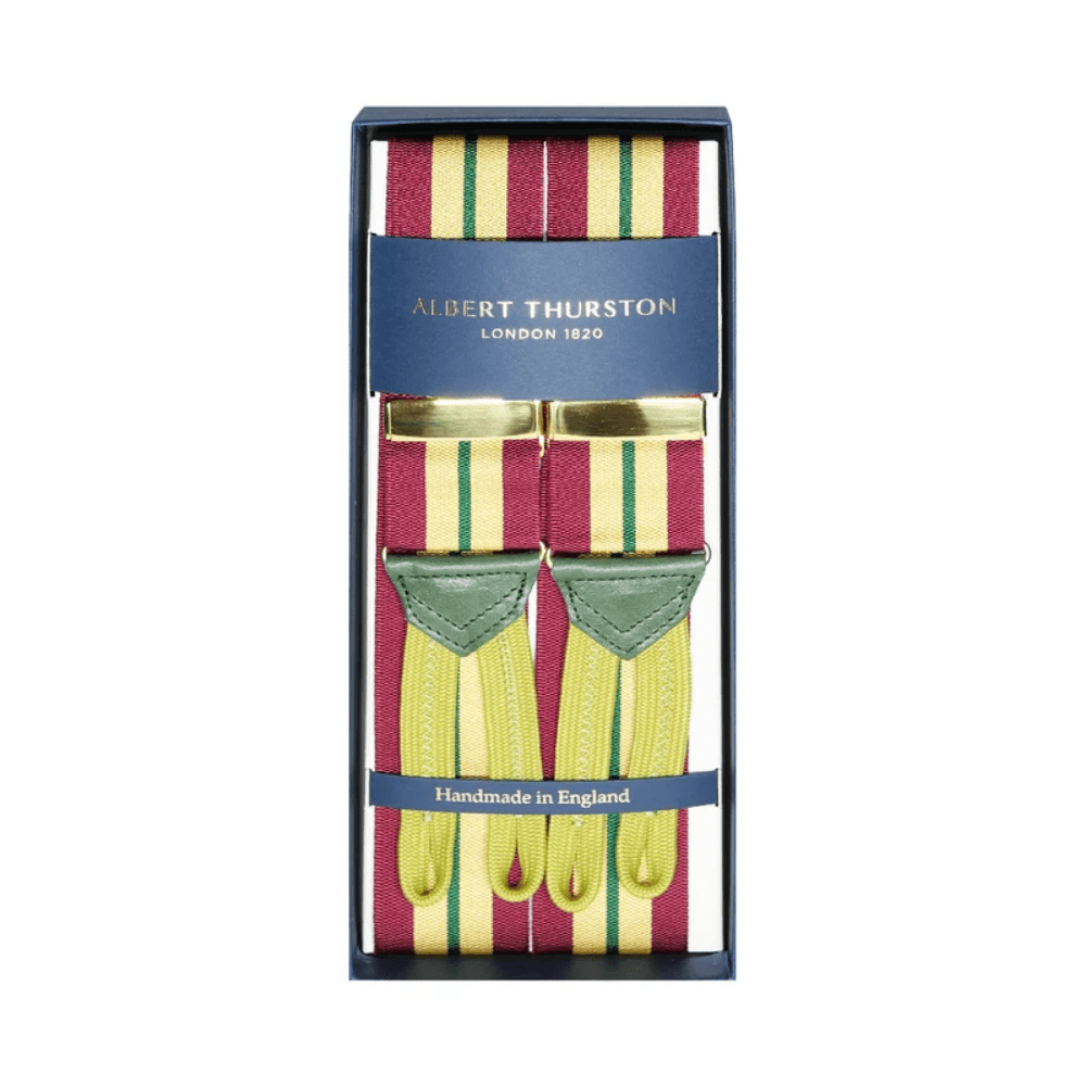 Pantolon Askısı - Bordo Sarı ve Yeşil - Bonherre