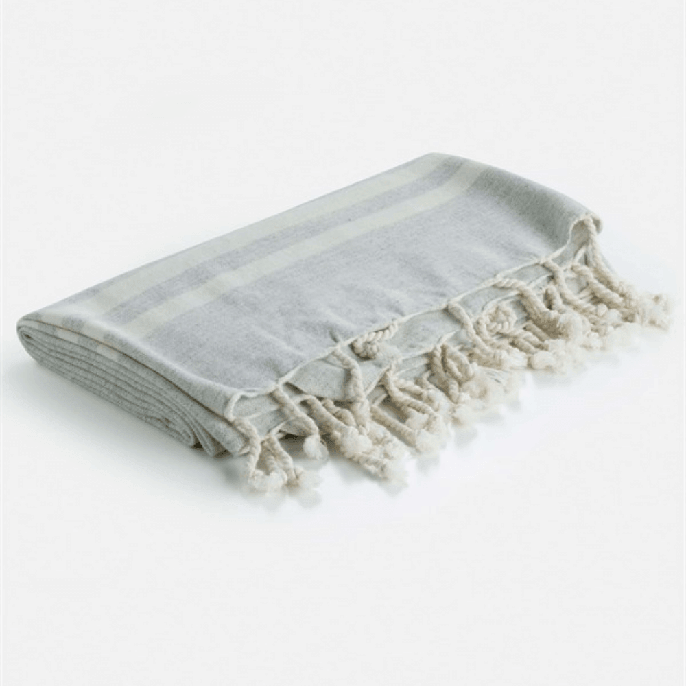 Bal Koltuk Şalı - Açık Gri - Bonherre