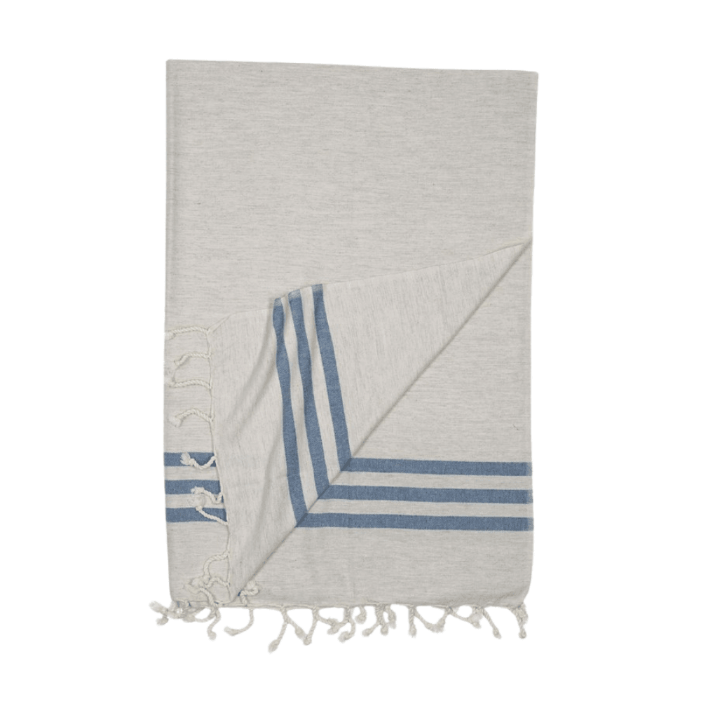 Bal Koltuk Şalı - Bej - Denim - Bonherre