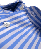 Riviera Di Perla Açık Mavi Çizgili Beyaz Gömlek - Bonherre