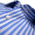 Riviera Di Perla Açık Mavi Çizgili Beyaz Gömlek - Bonherre