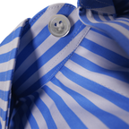 Riviera Di Perla Açık Mavi Çizgili Beyaz Gömlek - Bonherre