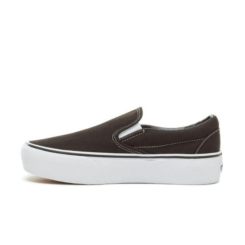 Classic Slip-On Platform Kadın Siyah Sneaker - Bonherre
