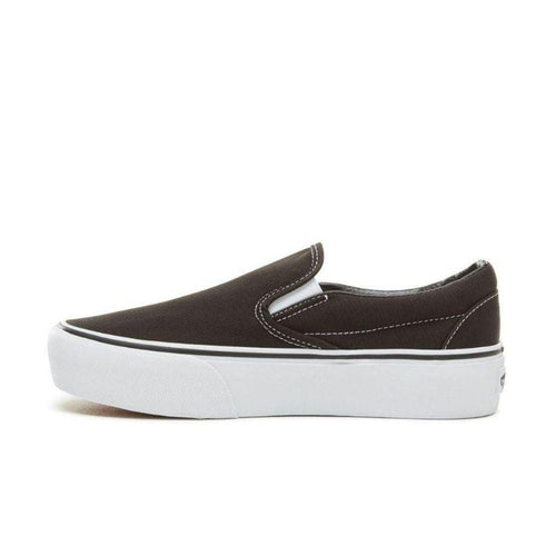 Classic Slip-On Platform Kadın Siyah Sneaker - Bonherre