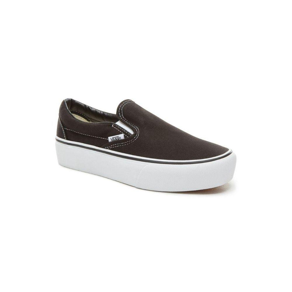 Classic Slip-On Platform Kadın Siyah Sneaker - Bonherre