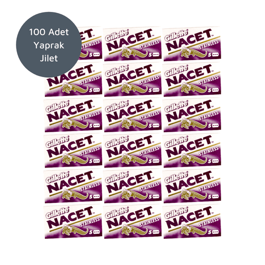 Gillette Nacet Yaprak Jilet - 100'lü Paket - Bonherre