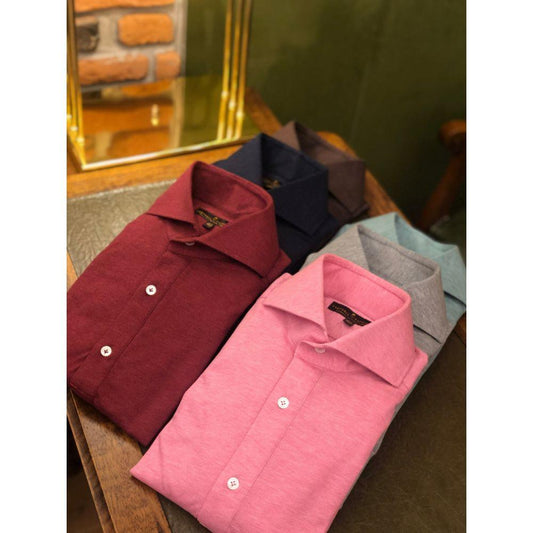 Cenova Pike Pamuk Polo Kesim Bordo Gömlek - Bonherre