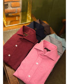 Cenova Pike Pamuk Polo Kesim Pembe Gömlek - Bonherre