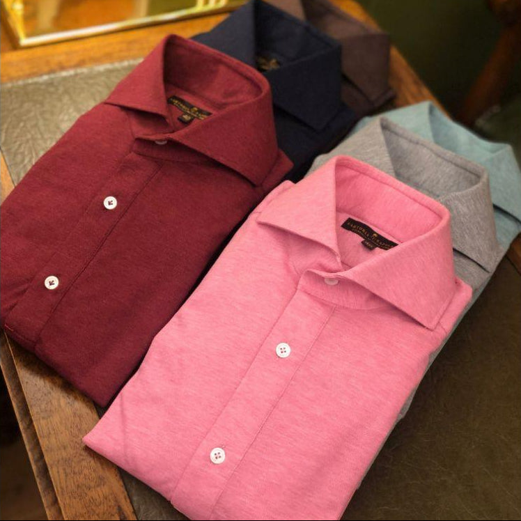 Cenova Pike Pamuk Polo Kesim Pembe Gömlek - Bonherre