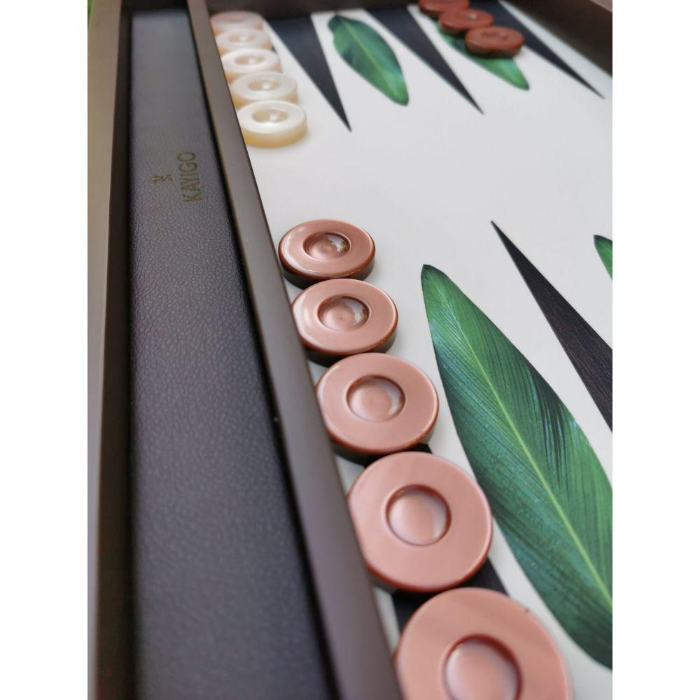 KAYIGO TAVLA YEŞİL YAPRAK DESENLİ - Bonherre