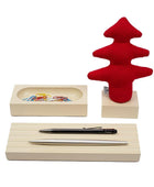 Kayigo Woody Krem Üçlü Ofis Seti - Kırmızı Çam - Bonherre