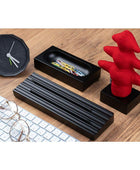 Kayigo Woody Siyah Üçlü Ofis Seti - Kırmızı Çam - Bonherre