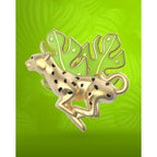 Leopar & Tropikal Yaprak Broş Seti - Bonherre