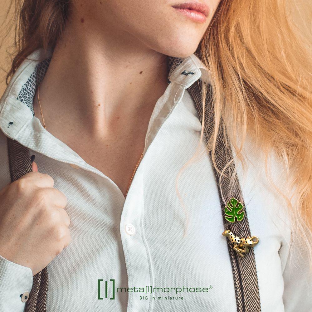 Leopar & Tropikal Yaprak Broş Seti - Bonherre