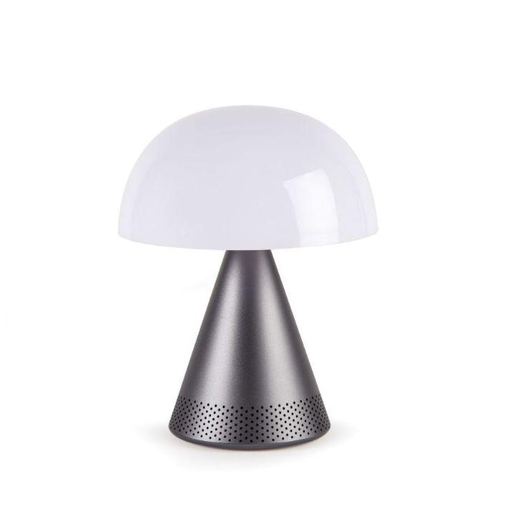 Mina L Led Lamba ve  Bluetooth Hoparlör Metalik Gri - Bonherre