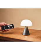 Mina L Led Lamba ve  Bluetooth Hoparlör Metalik Gri - Bonherre