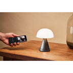 Mina L Led Lamba ve  Bluetooth Hoparlör Metalik Gri - Bonherre