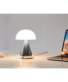 Mina L Led Lamba ve  Bluetooth Hoparlör Metalik Gri - Bonherre