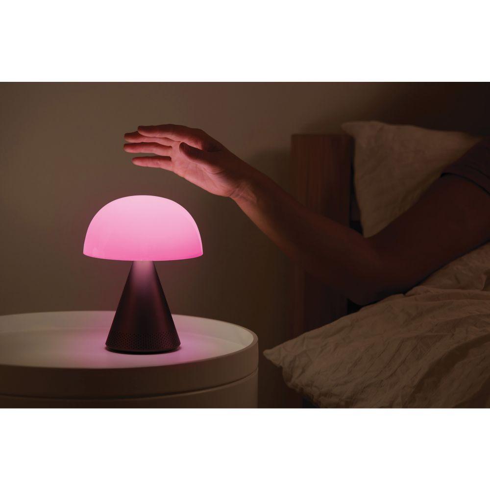 Mina L Led Lamba ve  Bluetooth Hoparlör Metalik Gri - Bonherre
