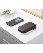 Lexon Powersound Deri Kablosuz Şarj Cihazı ve Bluetooth Hoparlör Kahverengi