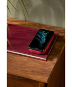 Powersound Deri Kablosuz  Şarj Cihazı ve Bluetooth Hoparlör Kırmızı - Bonherre