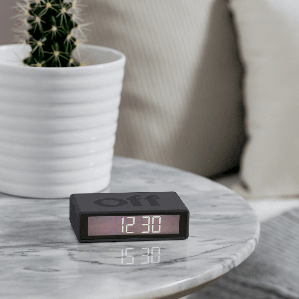 Flip+ Alarm Saat - Siyah - Bonherre