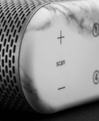 Miami Radyolu Saat - Beyaz Mermer - Bonherre