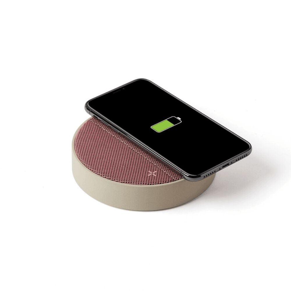 Oslo Energy Kablosuz Şarj Cihazı ve Bluetooth Hoparlör - Gül Kurusu - Bonherre