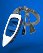 Sandal Anahtarlık-Mavi Beyaz - Bonherre