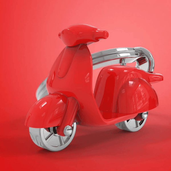 Scooter Anahtarlık-Kırmızı Krom - Bonherre