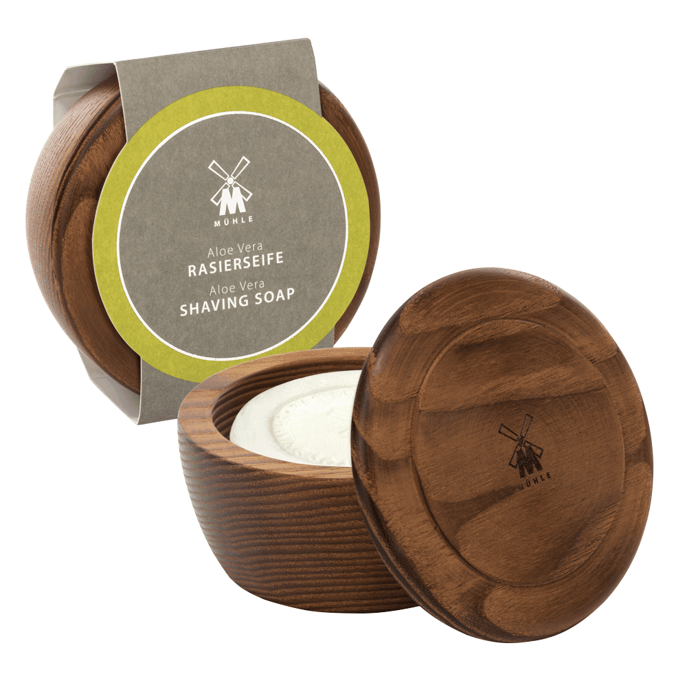 Aloe Vera Tıraş Sabunu - Ahşap Kasede - Bonherre