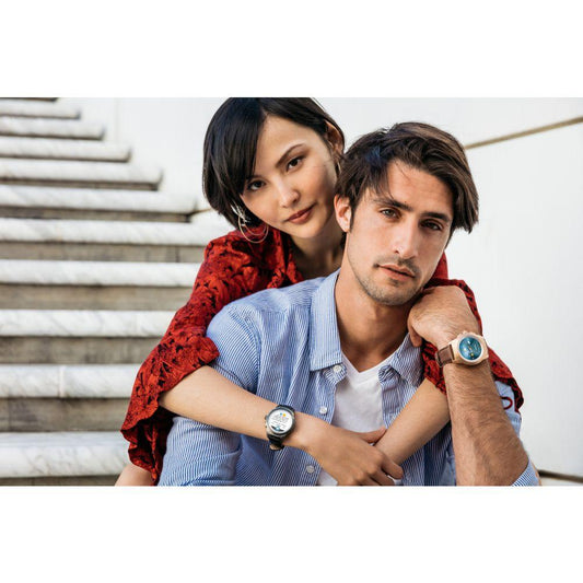 Zetime Hibrid Saat Vintage Deri Kordon - Bonherre