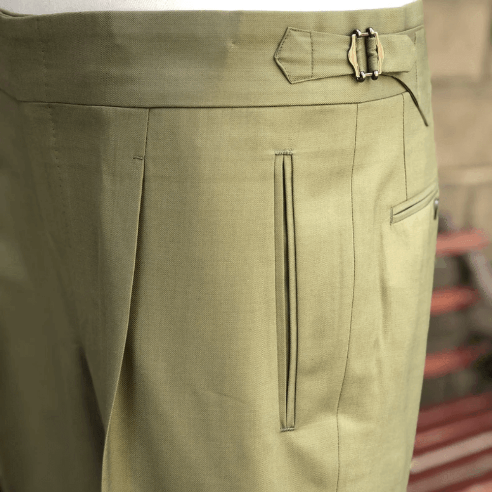 Bella Figura Fıstık Yeşili Yün Pantolon - Bonherre