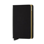 Slimwallet Crisple Siyah/Altın Cüzdan - Bonherre