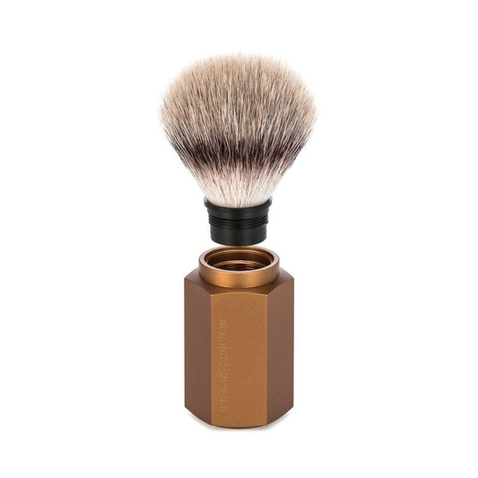 Hexagon Tıraş Fırçası - Silvertip Fibre - Bronz - Bonherre