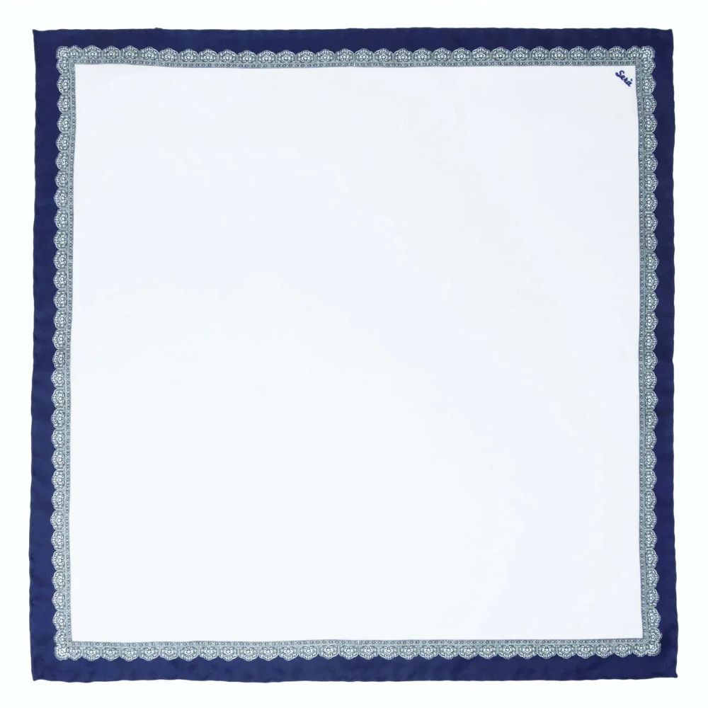 Navy Blue Essential Silk Cep Mendili