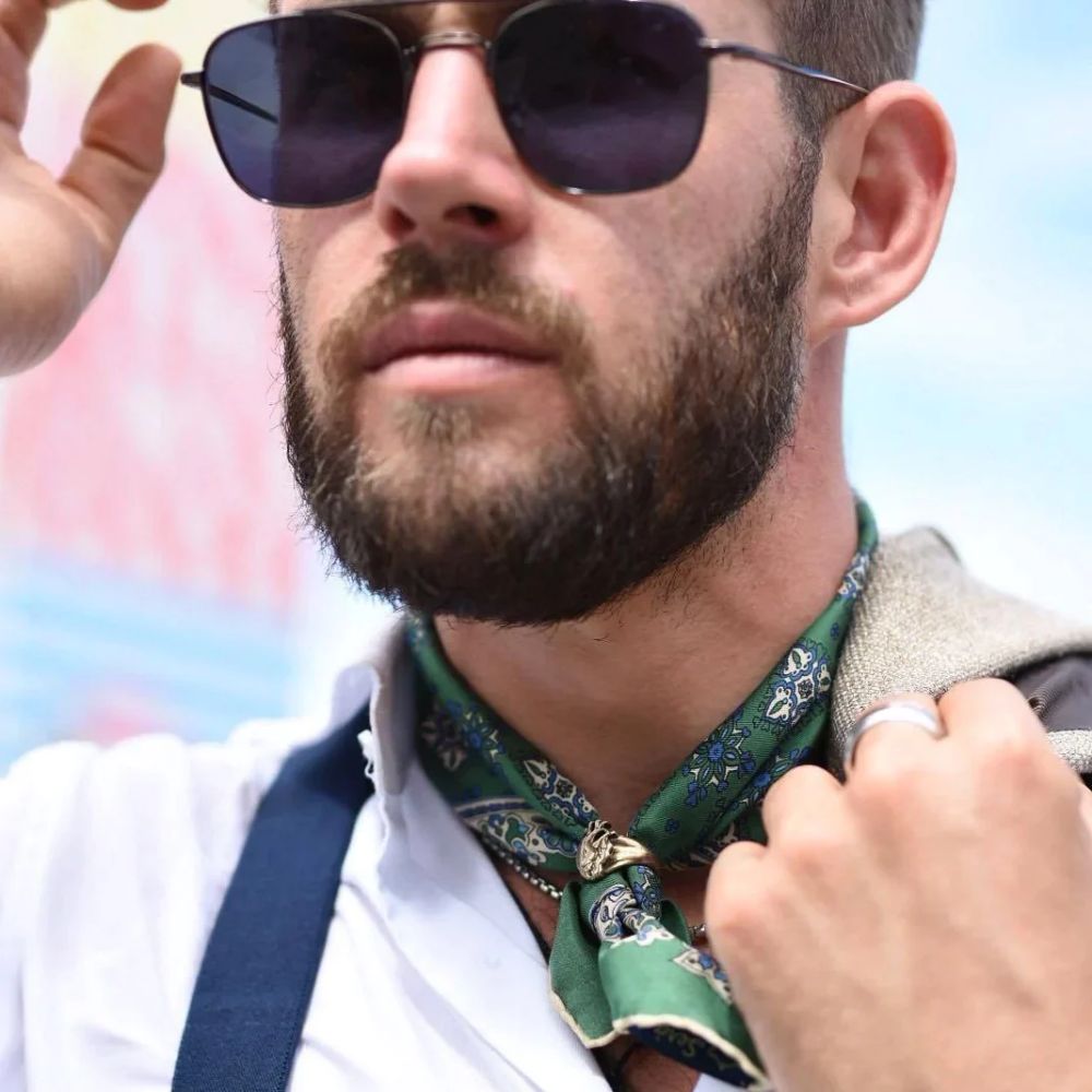 Moss Amarone Silk Cep Mendili