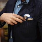 Navy Blue Essential Silk Cep Mendili