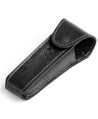 Jiletli tıraş makinesi için deri seyahat çantası - siyah - Bonherre